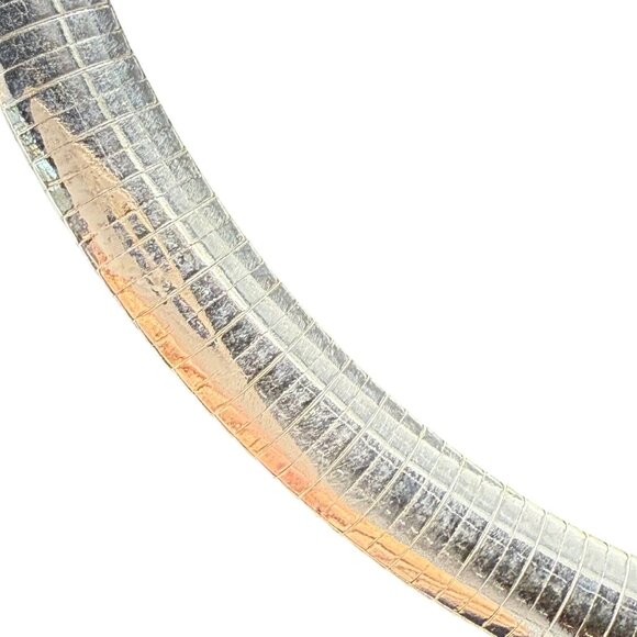 JTV Sterling Silver 925 8mm Omega Link Chain Necklace 20" Italy - Picture 10 of 13